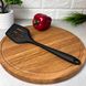 Чорна силіконова кухонна лопатка з прорізами 30 см