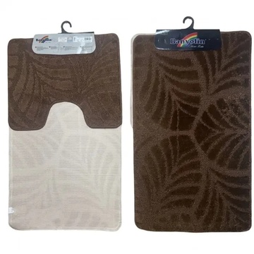 Набір коричневих килимків для ванної та туалетної кімнати CLASSIC 60*100/50*60см D.Brown 151 Banyolin Banyolin