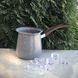 Сіра турка для варіння кави з вуглецевої сталі 1100 мл з ручкою під дерево