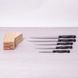 Набір ножів 6 предметів з нержавіючої сталі на дерев'яній підставці