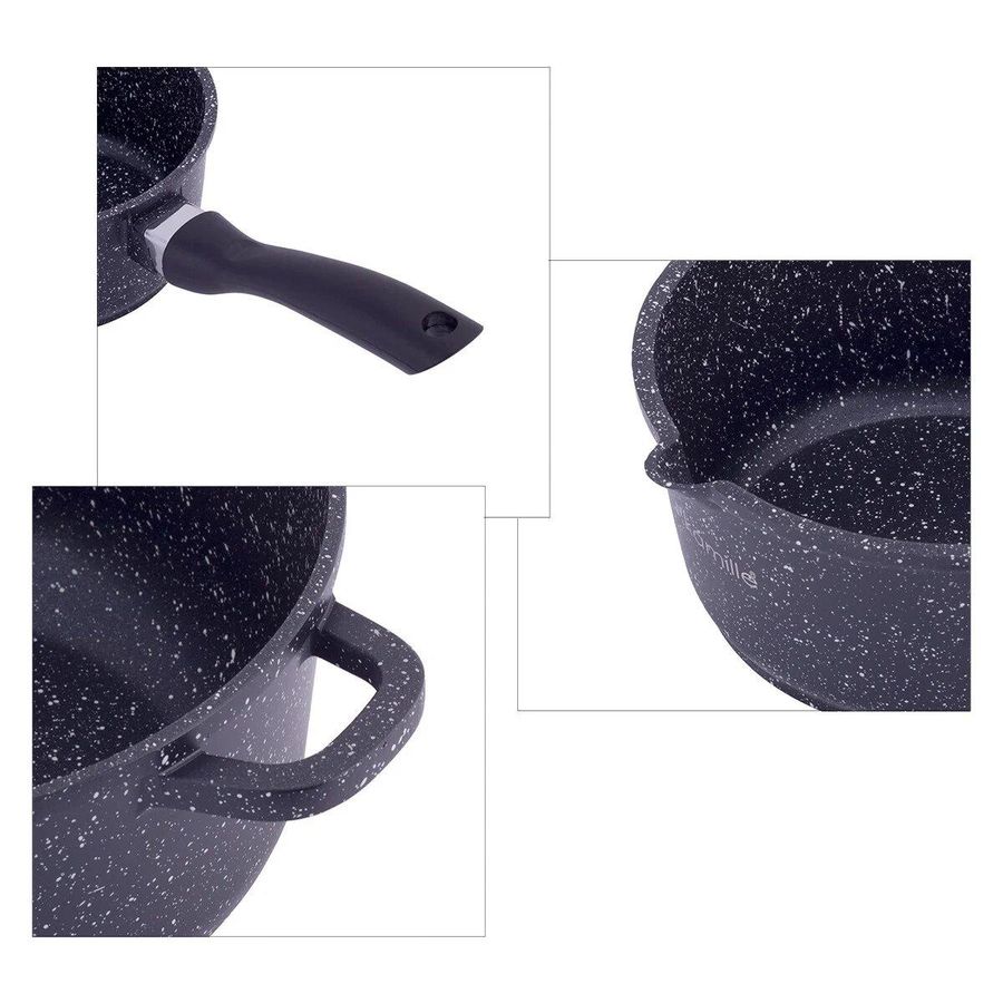 Набір кухонного диво-посуду з гранітним покриттям для всіх типів плит Excellent 9 предметів Kamille