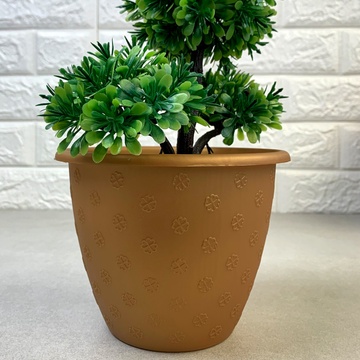 Маленький бронзовий горщик квітковий 0.7л 13*10 см, квітковий вазон Верона Алеана Алеана