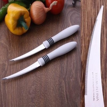 Довгі ножі для шинкування з білою рукояткою Tramontina Cor & Cor 127 мм 2 шт (23462/285) Tramontina