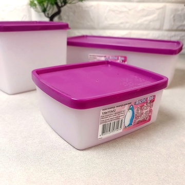Прямоугольный пищевой контейнер, подходящий для заморозки 0.45л, Арктик Ал-пластик Ал-Пластик