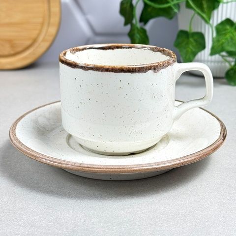 Чайна пара порцелянова 190 мл Beige 222114/B Porland Seasons Porland