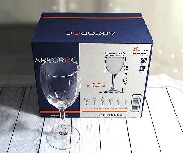 Набір келихів для вина універсальний Arcoroc Princesa 230 мл (G4159) Arcoroc