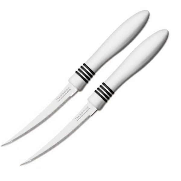 Довгі ножі для шинкування з білою рукояткою Tramontina Cor & Cor 127 мм 2 шт (23462/285) Tramontina