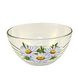 Набір гладких скляних салатників з квітами "Сідней" 1+4 (8202)