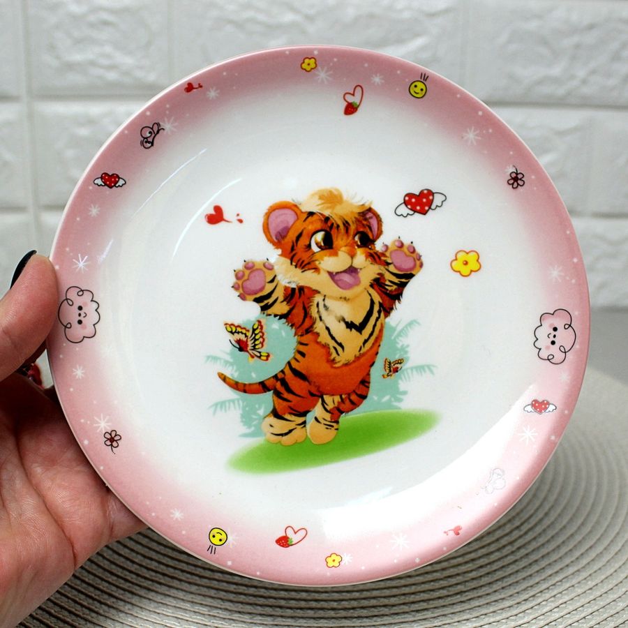 Детская посуда из фарфора 3 предмета Влюблённый тигрёша Hell