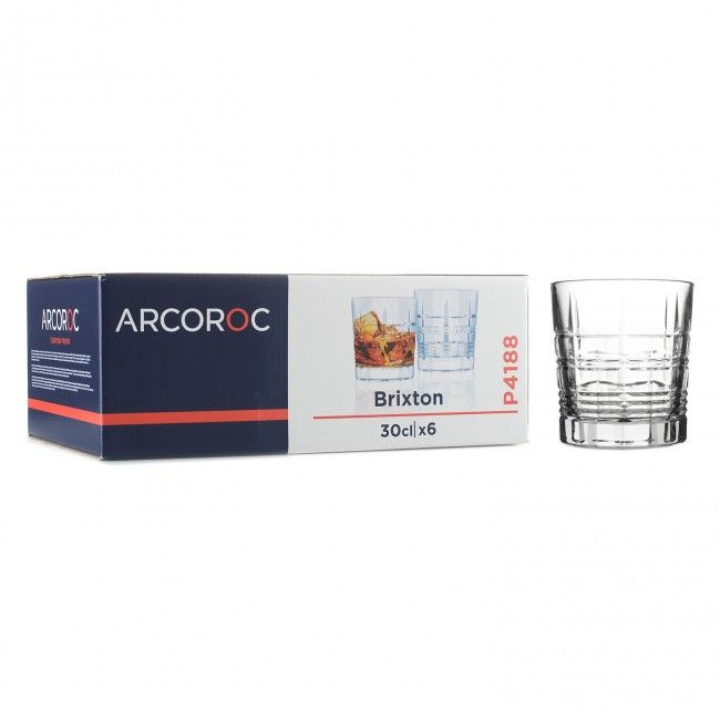 Набір прозорих стаканів низьких для бренді Arcoroc "Брікстон" 300 мл 6 шт (P4188) Arcoroc