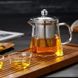 Квадратний скляний чайник для заварювання чаю 950 мл з ситечком