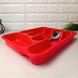 Пластиковий вкладиш червоного кольору для столових приладів у кухонну скриньку 26*34 см, Ламела