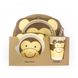 Дитячий посудний набір з бамбуковї фібри 5 предметів Мавпочка HLS (4309)
