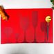 Салфетка-подложка под тарелку на стол с бокалами 30х45см Красная (2-Б)