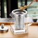 Квадратный стеклянный чайник для заваривания чая 950 мл с ситечком
