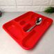 Пластиковый вкладыш красного цвета для столовых приборов в кухонный ящик 26*34 см, Ламела