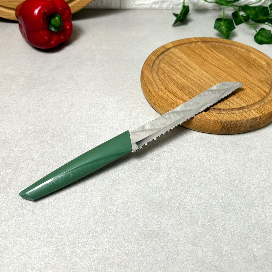 Нож для хлеба Tramontina LYF Зелёная рукоять Tramontina