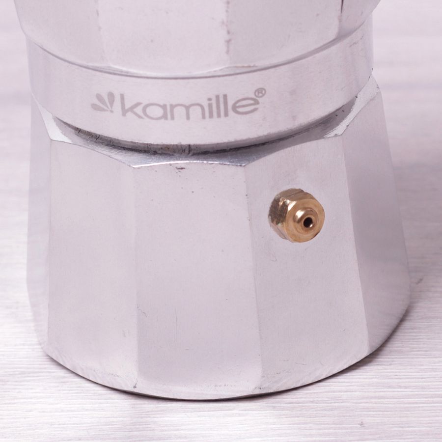 Кофеварка гейзерная Kamille 150 мл из алюминия Kamille