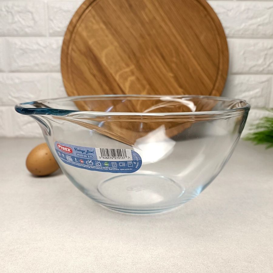 Стеклянная миска из жаропрочного стекла Vintage Edition Collector 2.5л, посуда для духовки Pyrex