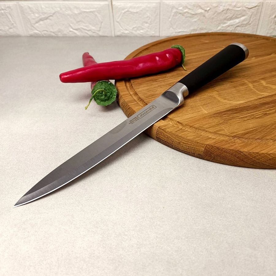 Нож разделочный кухонный из нержавеющей стали с полыми ручками "soft touch" Kamille Kamille