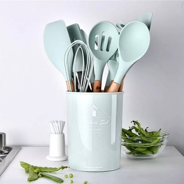 Набір кухонного приладдя 12 предметів м'ятного кольору Kitchen Set Kitchen Art