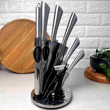 Набор кухонных ножей с ножницами 9 предметов на подставке Bohmann Bohmann