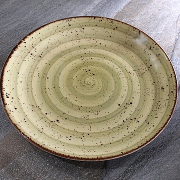 Тарелка круглая зелёная большая Kutahya Porselen Corendon 300 мм (GR3030) Kutahya Porselen
