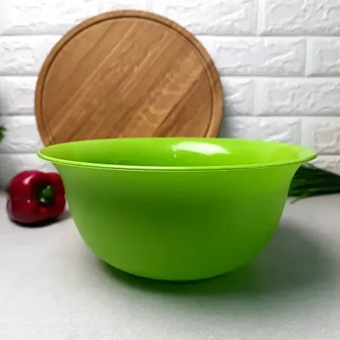 Круглая салатная миска из пищевого пластика 1.8 л с бортиком Lamela