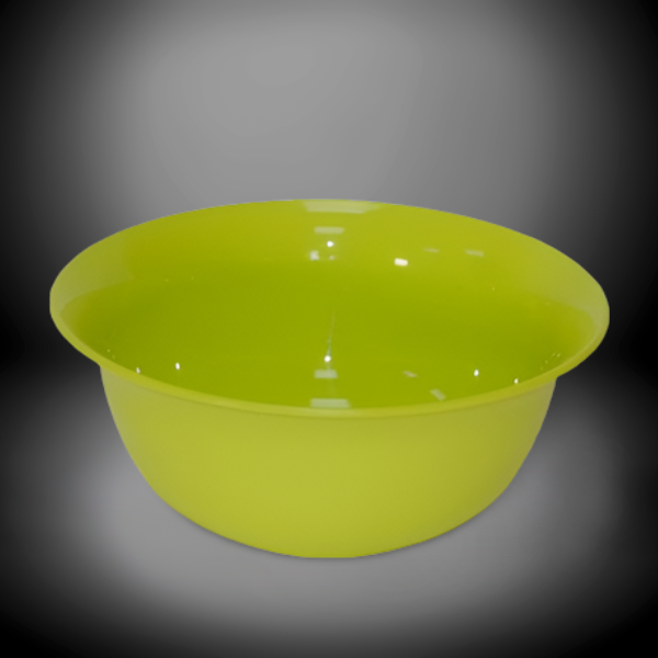 Кругла салатна миска із харчового пластику 1.8 л з бортиком Ламела