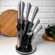 Набір кухонних ножів з ножицями 9 предметів на підставці Bohmann