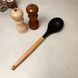 Кухонная силиконовая ложка с деревянной ручкой 32*7.2 см