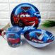 Подарочный набор посуды для мальчиков 3 пр Тачки Маквин, детская посуда