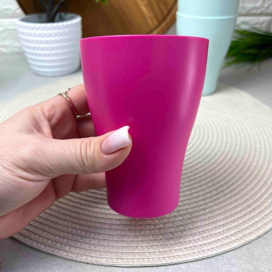 Пластиковий стакан 250мл Рожевий Алеана Алеана