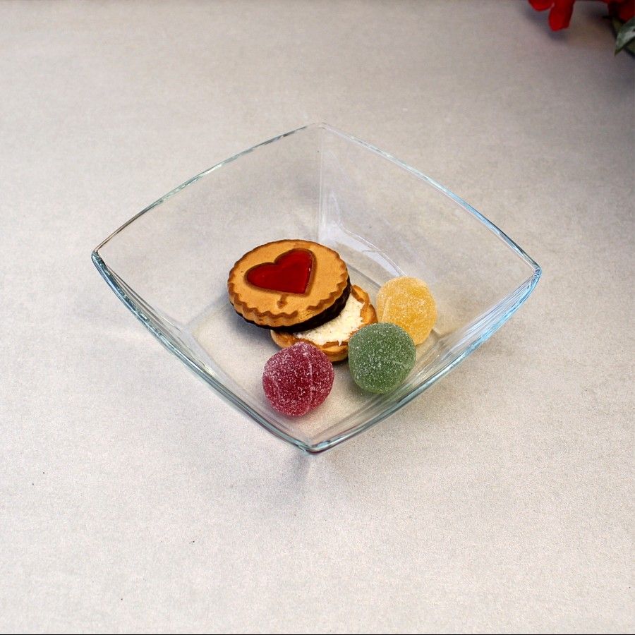 Салатниці скляні квадратні Токіо 160x160 мм 4 шт (53066) Pasabahce