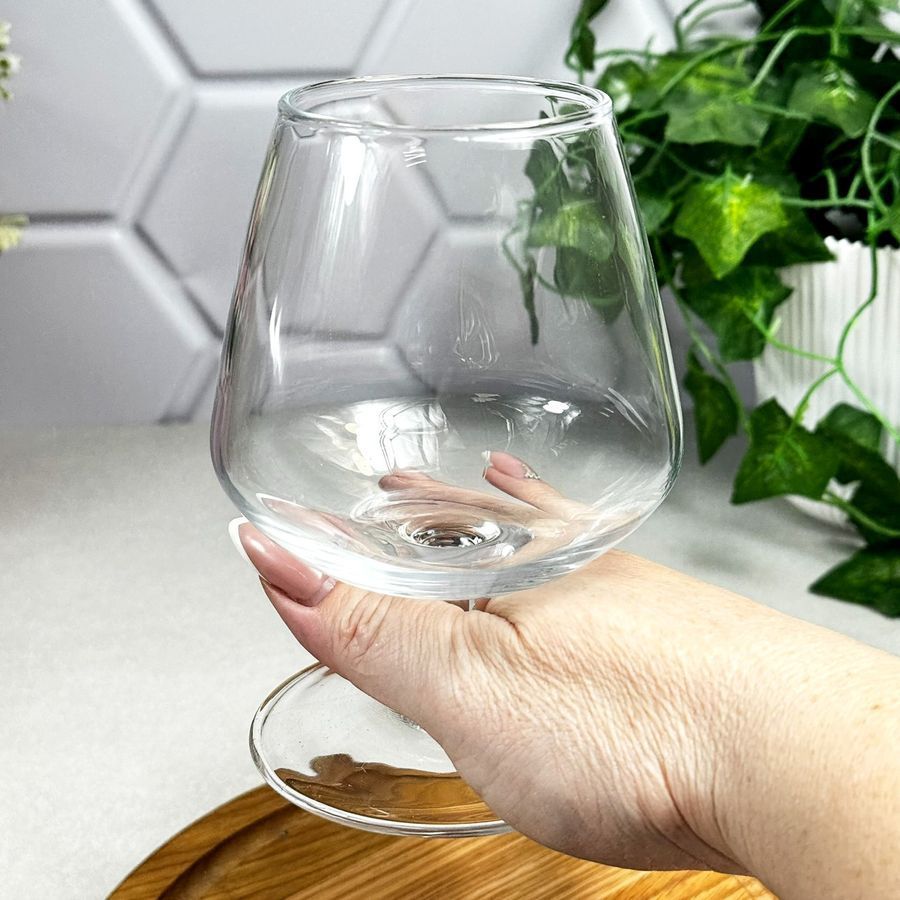 Набір бокалів для коньяку скляних 360 мл 6 шт Uniglass Elixir 97526G UniGlass