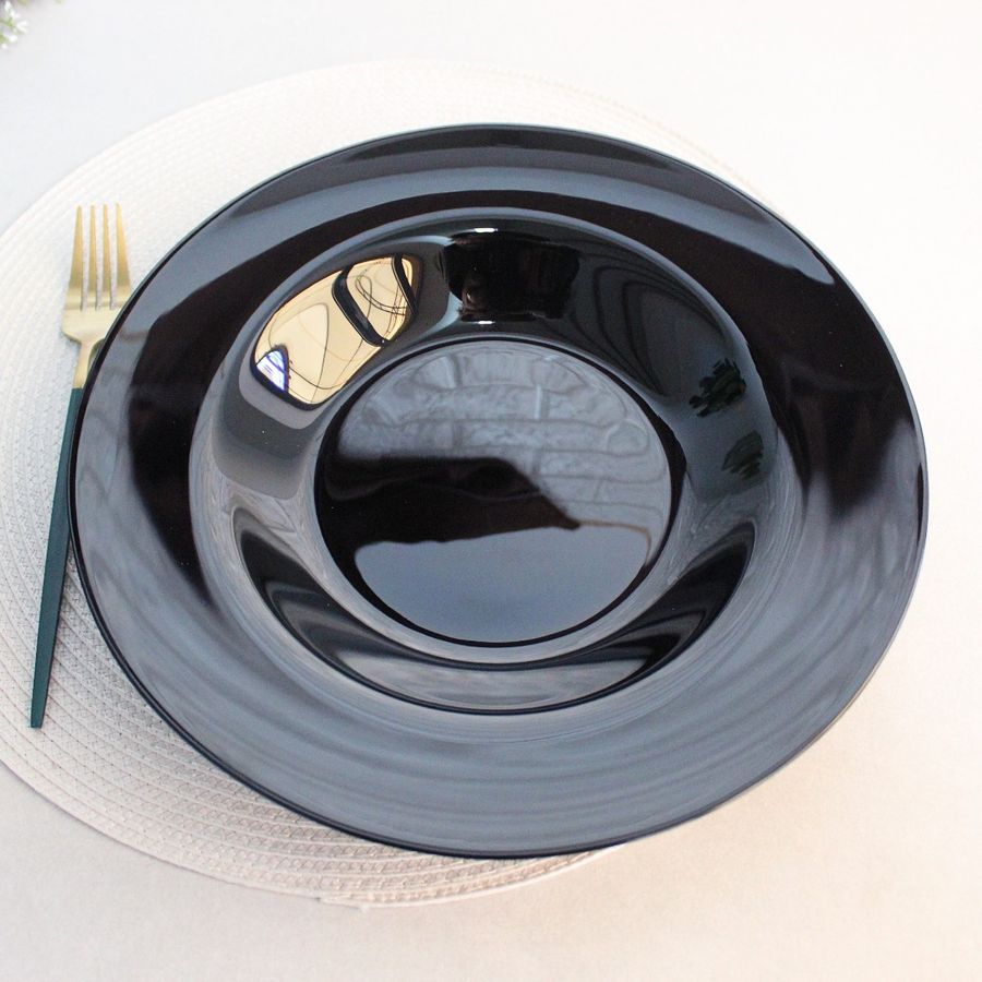 Чёрное глубокое блюдо для пасты Luminarc Friend Time Black 285 мм (M0064) Luminarc