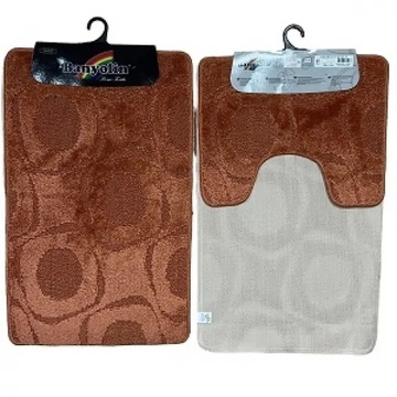 Набір помаранчевих килимків для ванної та туалетної кімнати CLASSIC 60*100/50*60см Brick 182 Banyolin Banyolin