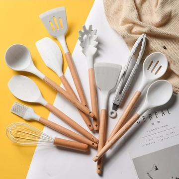 Набір білого силіконового приладдя 12 предметів Kitchen Set Kitchen Art
