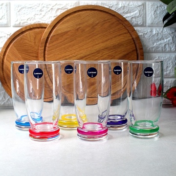 Набір високих різнокольорових склянок Luminarc Rainbow Cortina 330 мл 6 шт J3138 Luminarc
