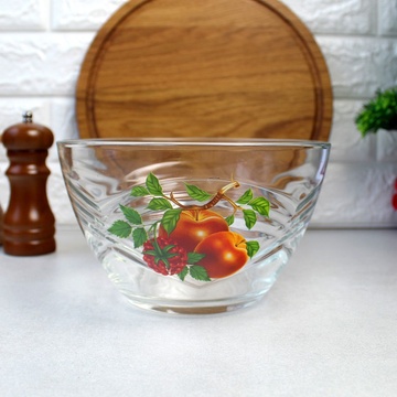 Салатник стеклянный с фруктами ОСЗ Сидней 18 см (8179) ОСЗ