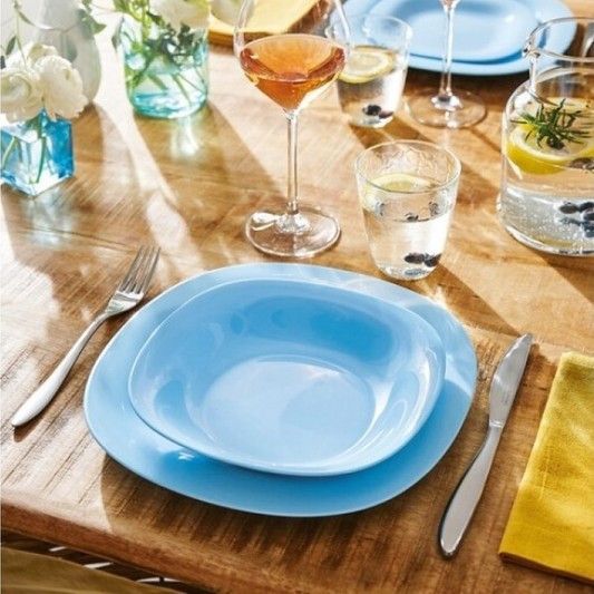 Бирюзовая глубокая тарелка для первых блюд Luminarc Carine Light Blue 200 мм (P4250) Luminarc