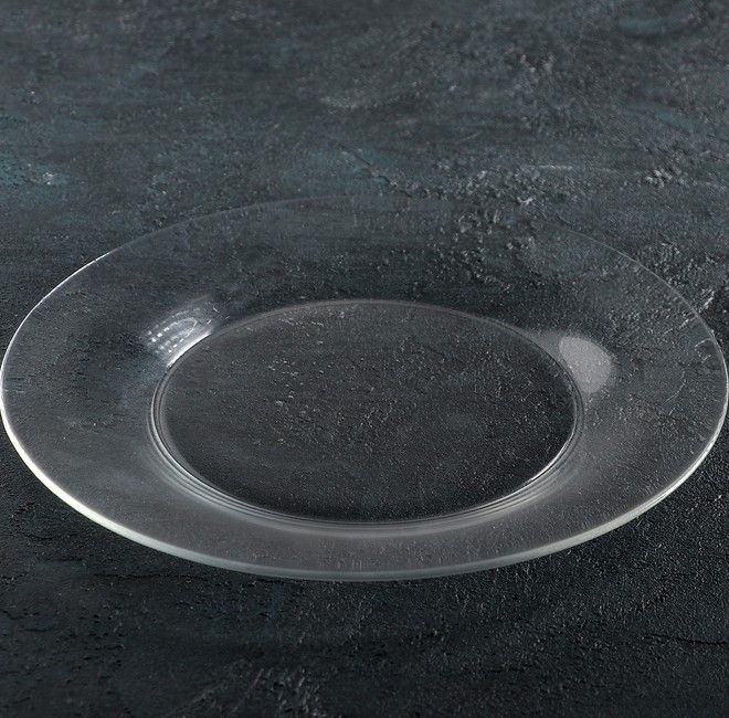 Тарелка десертная стеклянная прозрачная ОСЗ "Симпатия" 196 мм (16с1888) ОСЗ