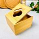 Бамбуковий диспенсер-коробка з кришкою для серветок