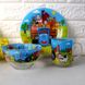 Подарочный набор посуды для мальчиков 3 пр Синий Трактор, детская посуда