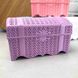 Пластиковая шкатулка Вязка Фиолетовая Aly-301