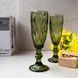Набір зелених келихів для шампанського HLS "Смарагд" 6 шт 150 мл (6445)