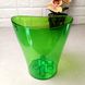 Зелений вазон для орхідей з хвилястим верхом із світлопропускаючого пластику 19 см Ніка