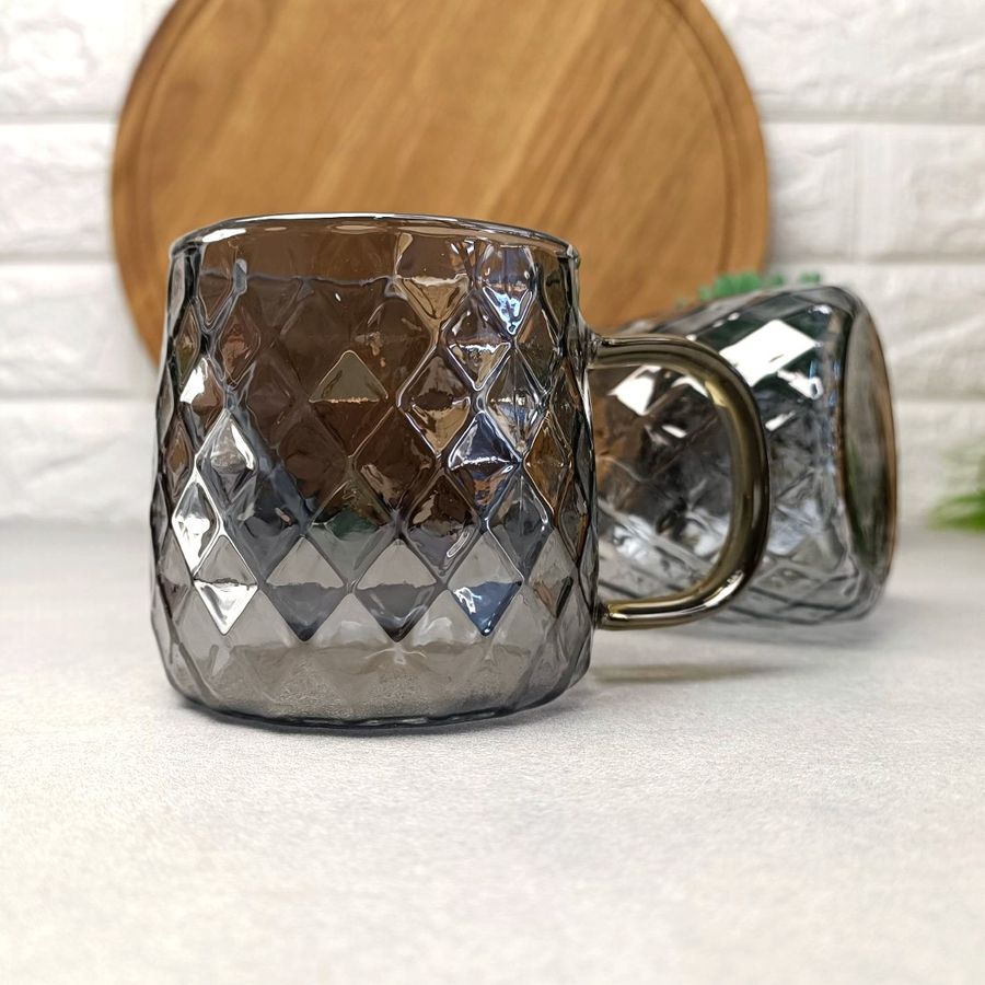 Чайная чашка с графитовым перламутром Topaz из боросиликатного стекла Crystal Hell