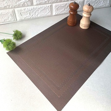 Термостойкая сервировочная салфетка из ПВХ коричневая 30х45см, сервировочный коврик Hell