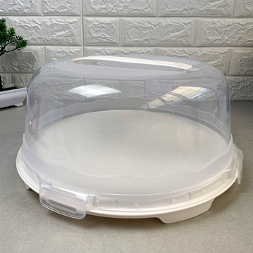 Кругла пластикова тортівниця з кришкою 30*15 см Dunya Plastic